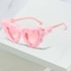 thumbnail image 4 of 2x Gafas De Sol De Felpa Suave Gafas De Sol Gafas + Gris rosa+gris Salvador Gafas de sol en forma de corazón, 4 of 10