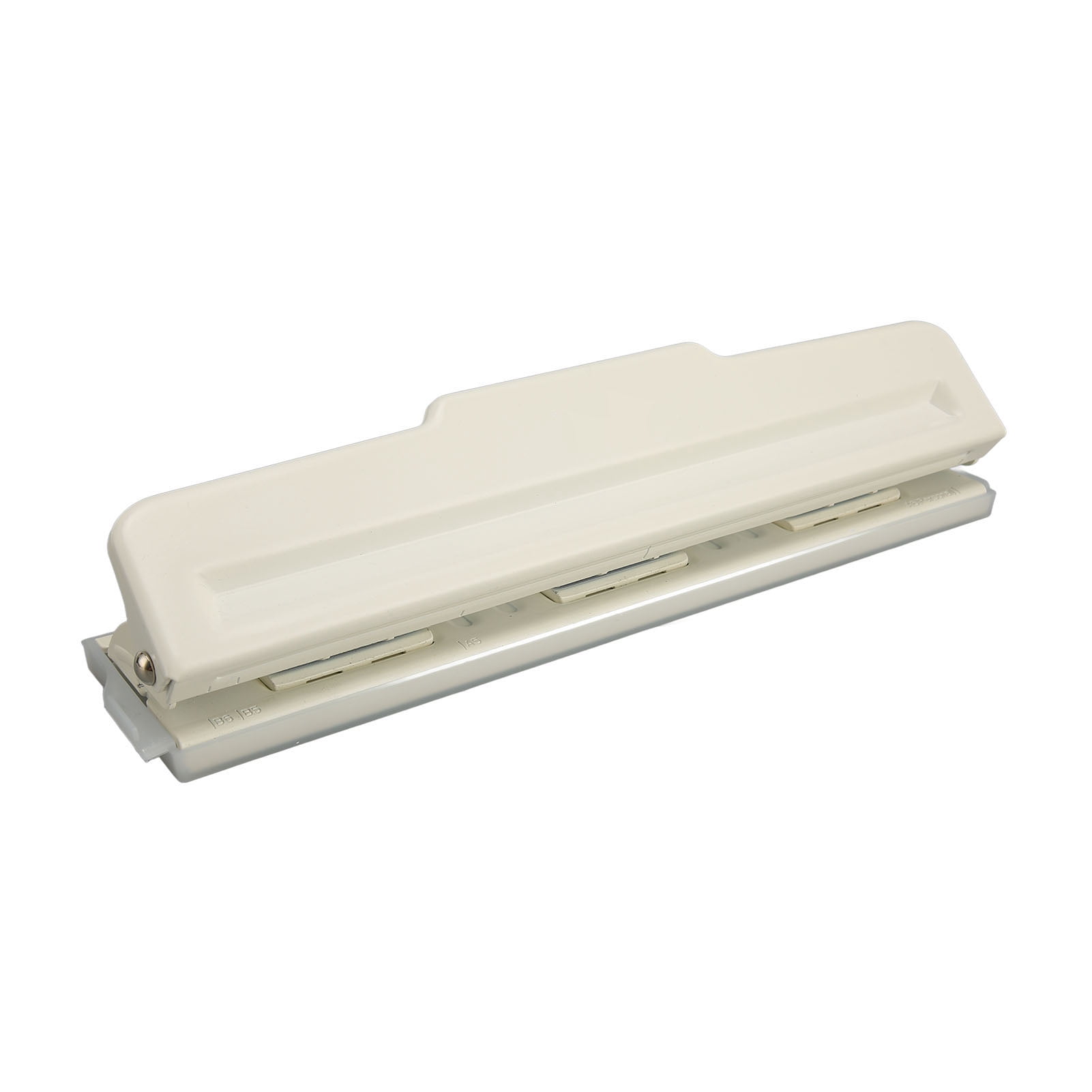 Suodoka 9-Hole Paper Punch, White Manual DIY Hole Puncher with 8-Sheet Capacity for A4, B5, B6, A5, and A6 Paper Sizes, Office Craft Tool, 12.2 inches / 31 cm