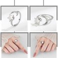 thumbnail image 2 of Star Moon Ring Simple Finger Ring Adjustable Opening Ring Women Jewelry, 2 of 4