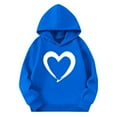 thumbnail image 4 of ATOGUTA Girl Valentines Sweatshirt Hooded Heart Sweatshirt Fall Winter Kid Long Sleeve Shirt Pullover Top Size 3T-14, Blue, 4 of 5