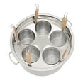 thumbnail image 4 of Miumaeov 37L/39qt 5 Holes Pasta Cooker Insert Set Stainless Steel Insert Strainer Basket Cookware Commercial Cooking Tool Silver, 4 of 24