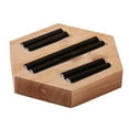 thumbnail image 1 of Expositor de anillos de madera, bandejas para pendientes, 3 ranuras, organizador de joyas Negro, 1 of 7