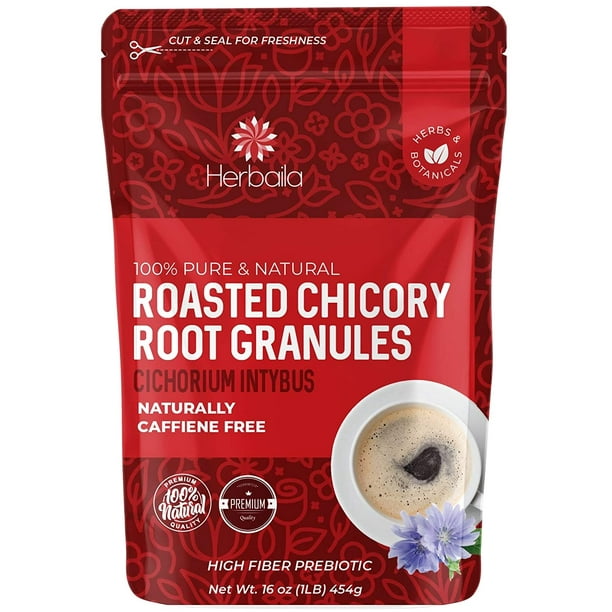 Herbaila Chicory Root Roasted Granules For Chicory Coffee 1lb 16oz Walmart Com Walmart Com