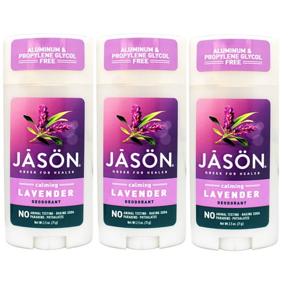 3 Pack - Jason Deodorant Stick Calming Lavender, 2.5 OZ