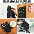 thumbnail image 7 of Cute Blue Stars on Black Background Kitchen Towel, Dish Towels Quick Drying Tea Towels Absorbent Hand Towels for Kitchen Sink Dinner Table 28 x 18 Inches, Set of 4, 7 of 7