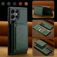 thumbnail image 4 of Detachable Magnetic Wallet Case for Samsung Galaxy S23 Ultra, Premium PU Leather RFID Blocking Card Holder with Kickstand, TPU Shockproof Protective Slim Cover, Wireless Charging Compatible, Green, 4 of 10