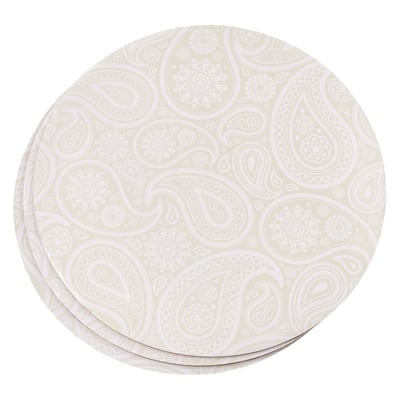 12 Packs: 3 ct. (36 total) 12" Silver Paisley Cake Boards by Celebrate It