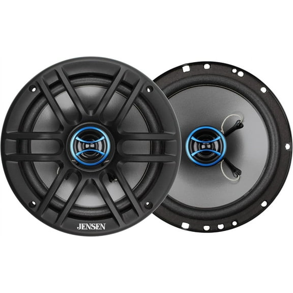 Jensen JS62 2-Way Car Speaker Pair, 6.5 Inch, 100 Watt Peak Power, Mylar Balanced Dome Tweeter