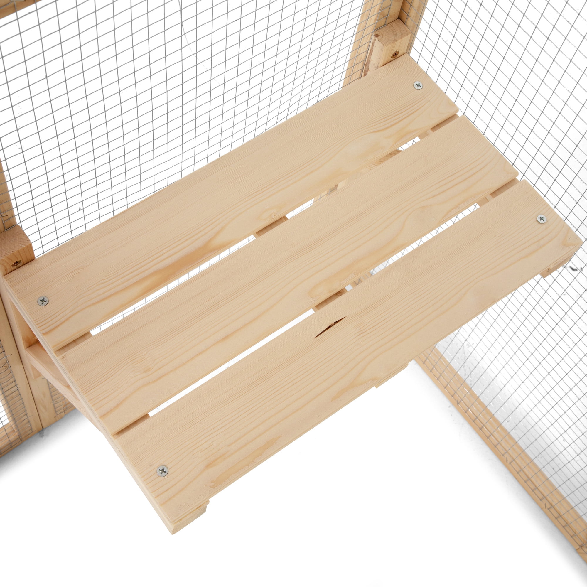 Pefilos 64" Cat House Outdoor Catio Cat Enclosures Wooden Kitty House with Platforms, Waterproof Roof, Hammock, Beige Pefilos 64" Cat House Outdoor Catio Cat Enclosures Wooden Kitty House with Platforms, Waterproof Roof, Hammock, Beige
