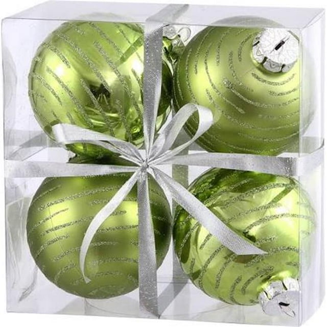 Boule d'Ornement de Noël Pailletée Vert Minuit 2,75 Po - 12 par Sac