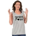 thumbnail image 5 of Jesus Loves Me Religious Christian Tank Top Tee Shirt Women Brisco Brands X, 5 of 6