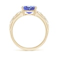 thumbnail image 2 of ANGARA Natural 1.9 ct Tanzanite Vintage Style Ring with Diamond Accents in 14K Yellow Gold for Women (Size-9x7mm) | December Birthstone, Anniversary, Jewelry Gift for Women | Natural Tanzanite Ring, 2 of 9