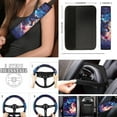 thumbnail image 4 of Jeiento Wolf 17 Pcs Seat Cover Full Sets, Front Rear Covers, Floor Mats, Galaxy Sky Steering Wheel Cover, Armrest Pad, Seat Belt Pads, Coaster - Universal Fit Car Interior Accessories, 4 of 8