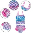 thumbnail image 4 of WOLLED 5-12Y Kids Girls Swimsuit Toddler Rash Guard Split Swimwear Summer Halter Bathing Suit, 4 of 9