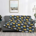 thumbnail image 2 of Yiaed Watercolor Bathyscaphe Print Blanket Throw Blanket Soft Cozy Flannel Blanket for Home Bed Sofa Couch Chair-80"x60", 2 of 6