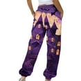 thumbnail image 2 of QATAINLAV Womens Baggy Cinch Bottoms Jogger Pants with Pockets Casual Drawstring Waist Sweatpant Halloween Novelty Graphic Print Trousers Today Prime Sales Multicolor L, 2 of 6