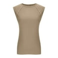 thumbnail image 4 of fatyb Women's Ribbed Tank Tops Cap Sleeve High Neck Tank Tops Sleeveless Casual Tee Shirts for Women, 4 of 6