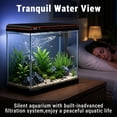 thumbnail image 3 of TARARIUM 20 Gallon Glass Fish Tank with Self-Cleaning Water Pump, 3-Color LED Light and Water Temperature Detection, Desktop Aquarium for Betta Goldfish Shrimp Kids Room, 3 of 7