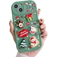 thumbnail image 7 of Compatible with iPhone Case,Cute 3D Merry Christmas Pattern [Compatible with Wireless Charging] Camera Lens Protection Soft Shockproof Cover Phone Case (Red,iPhone 12), 7 of 7