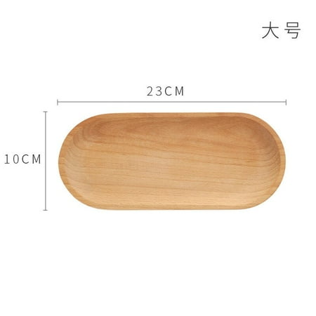 

Beech Wood Plate Tray Dish Dessert Sushi Snack Fruit Buffet Children Tableware Decorative Solid Oval Plates Natural Living