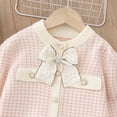 thumbnail image 6 of Tiijoy Girls Elegant Bow Knit Cardigan Jacket Skirt Outfits Spring Clothes Set, Sizes 5-6, 6 of 8