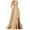 Beige, variant on Women's Satin Halter Backless Maxi Dress - A-Line Cross Strap Side Slit with Pockets, Red, XXXL