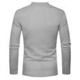 thumbnail image 5 of Mens Long Sleeve Henley Shirts Muscle Fit Ribbed Knit T-Shirt Lightweight Thermal Undershirts Workout Athletic Tee Shirt Light Gray XL, 5 of 9