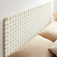 thumbnail image 7 of Sparta Weave Wall-Mount Vegan Leather Queen Headboard in Natural Beige, 7 of 7