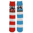 thumbnail image 2 of Cuphead and Mugman Striped Knee High Socks, 2 of 5