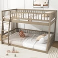 thumbnail image 3 of Full XL over Queen Bunk Bed with Ladder and Guardrails, Walnut, 3 of 18