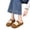 Brown, variant on Womens Mary Jane Mules Round Toe Cutout Slip-On Flats with Buckle Strap And Rubber Sole Clogs Comfortable Slip on Sandals for Women