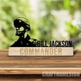 thumbnail image 3 of Craftnamesign Custom Wooden Soldier Military Desk Name Plate, Veteran Metal Nameplate for desk, 3 of 5