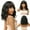 Black, variant on JIMTAB Bob Curly Wavy Bob Wigs with Bangs for Women [Include Weaving Cap] Synthetic Short Wig with Bangs Natural Looking Heat Resistant Fiber Hair for Women (Pink)