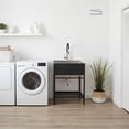 thumbnail image 2 of Transolid 25-in. Stainless Steel Laundry Sink with Wash Stand Black, 2 of 9