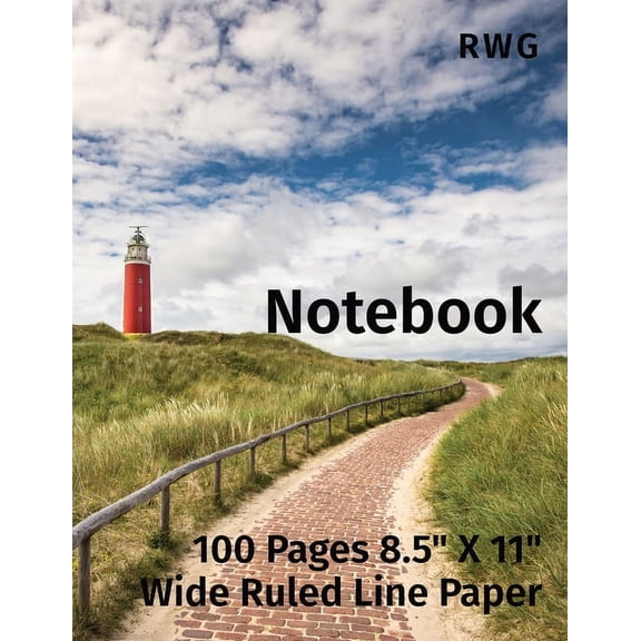 Notebook: 100 Pages 8.5" X 11" Wide Ruled Line Paper, (Paperback)