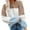 Khaki, variant on Sweaters for Women Trendy Womens Crew Neck Long Sleeve Color Block Knit Sweater Casual Pullover Jumper Tops Women's Sweaters Womens Tops Brown L