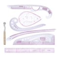 thumbnail image 1 of Grading Ruler Dressmaking Set 7PC Ruler Accessories Design Tools Sewing Rulers, 1 of 5
