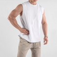 thumbnail image 6 of Caqnni Men's Tank Top Shirts Sleeveless Soft Summer T-Shirt for Men Cool Summer Beach Vacation (White,XL), 6 of 7