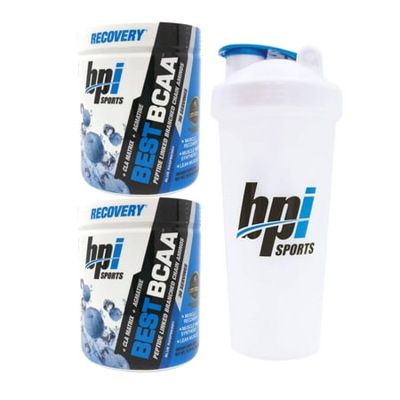 BPI Sports Best BCAA Branched Chain Amino Acids Pack of Two 30 Servings Blue Raspberry with Official BPI