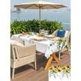 thumbnail image 5 of Outdoor Tablecloth with Umbrella Hole for Patio/Picnic/Party/Camping, Yellow Sunflowers Waterproof Table Cloth Rectangle Table Cover Washable, Spring Watercolor Green Eucalyptus Leaves (52"x 70"), 5 of 9