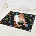 thumbnail image 2 of Black Dinosaurs Eggs Cacti Pattern Blanket,Comfortable Soft Flannel Throw Blanket,All Season,Warm Lightweight Blankets for Sofa Bed Couch Living Room Chair,30"x40", 2 of 4