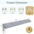 thumbnail image 6 of King Size（76"x10"x6"） Bed Wedge Pillow for Headboard - Upgraded Bed Gap Filler King Between Mattress and Headboard - Wedge headboard Pillow - Grey, 6 of 6