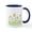 White/Navy Inside, variant on CafePress - Easter Bunny Mug - 11 oz Ceramic Mug - Novelty Coffee Tea Cup