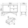 thumbnail image 5 of Pemberly Row 1 Door 2 Drawer Sideboard in White Matte & Black, 5 of 10