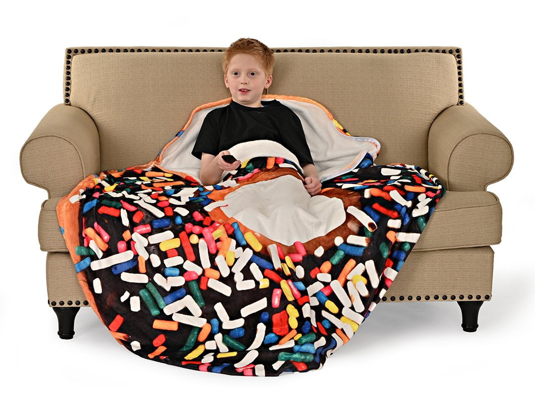 Sprinkle Donut Round Sleeping Bag Blanket 60" Diameter Cozy Warm