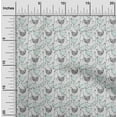 thumbnail image 2 of oneOone Viscose Chiffon Gray Fabric Birds Rooster Craft Projects Decor Fabric Printed By The Yard 42 Inch Wide, 2 of 4