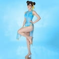 thumbnail image 3 of [Officially Licensed] Street Fighter Chun-Li Inspired Two- Piece Swimsuit for Women with Cover-Up, 3 of 7
