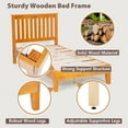 thumbnail image 6 of PayLessHere Twin Solid Wood Modern Platform Bed with Headboard, Natural, 6 of 8