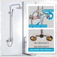 thumbnail image 4 of Gotonovo Accesorios de ducha para exteriores Sus304 Kit de ducha de lluvia de acero inoxidable Grifo Montaje en pared de alta presión 2 Función dual Cabezal de ducha de 8 pulgadas y rociador de mano C, 4 of 9