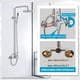 thumbnail image 4 of Gotonovo Accesorios de ducha para exteriores Sus304 Kit de ducha de lluvia de acero inoxidable Grifo Montaje en pared de alta presión 2 Función dual Cabezal de ducha de 8 pulgadas y rociador de mano C, 4 of 9